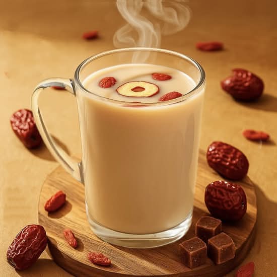 黑糖紅棗牛乳茶（冷熱均可）Brown sugar milk tea
